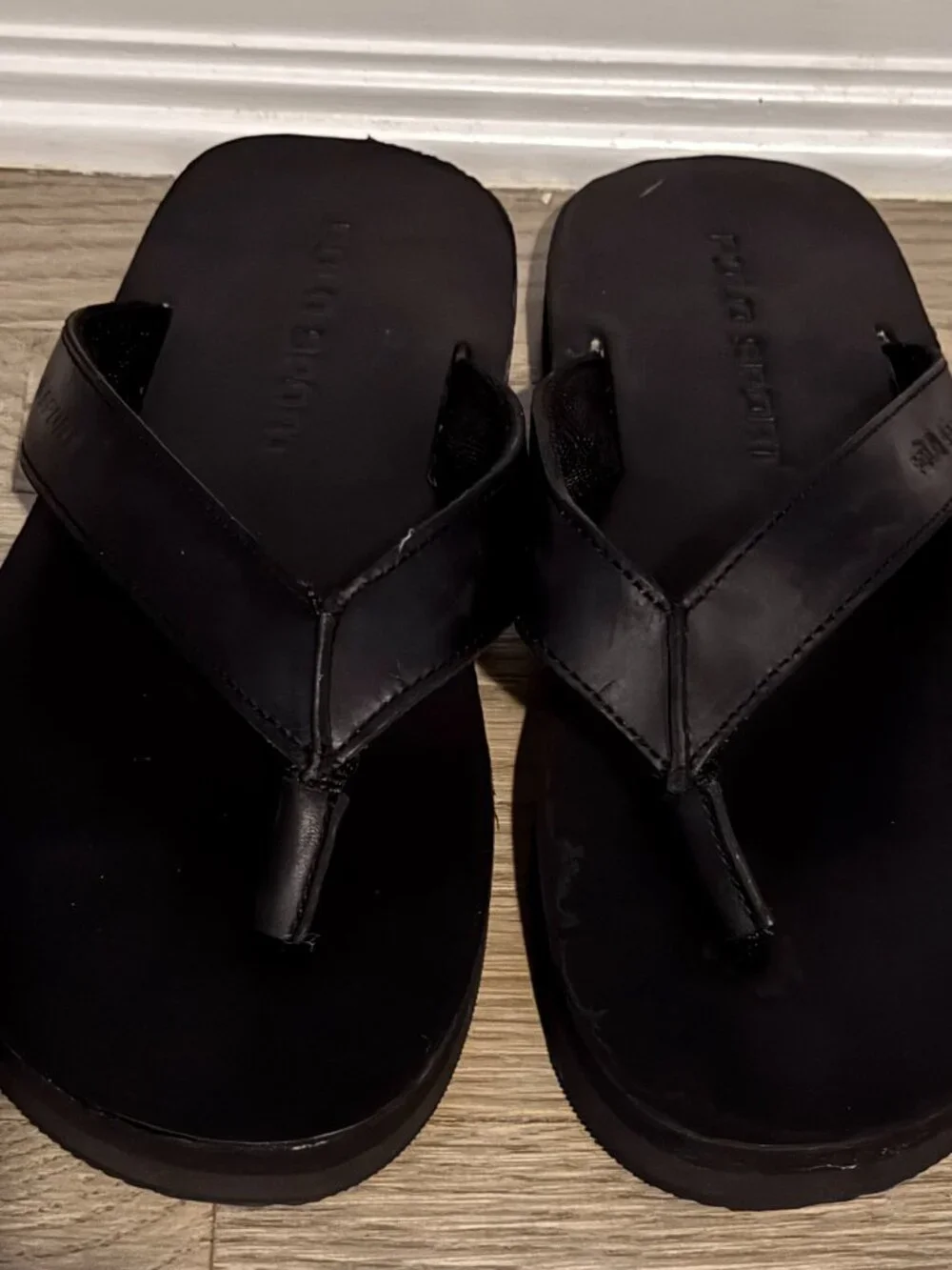 Polo Sport Black Flip Flop Sandals – Men's Size 11, Good Condition